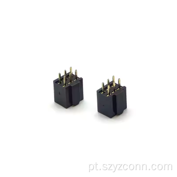 Conector de cabeçalho fêmea de passo de 2,54 mm 6P